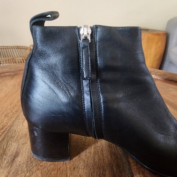 Everlane The Day Black Italian Soft Leather Ankle Boot Womens Size 7.5 - Picture 9 of 14